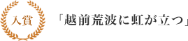 入賞 「越前荒波に虹が立つ」